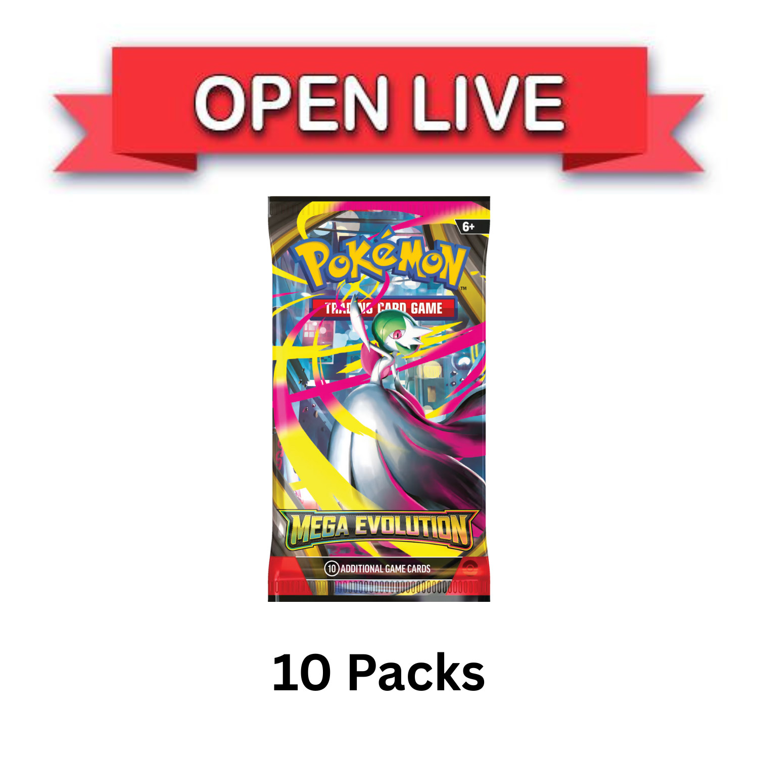 Open Live 10 Packs X Pokemon Mega Evolution Loose Booster Pack English