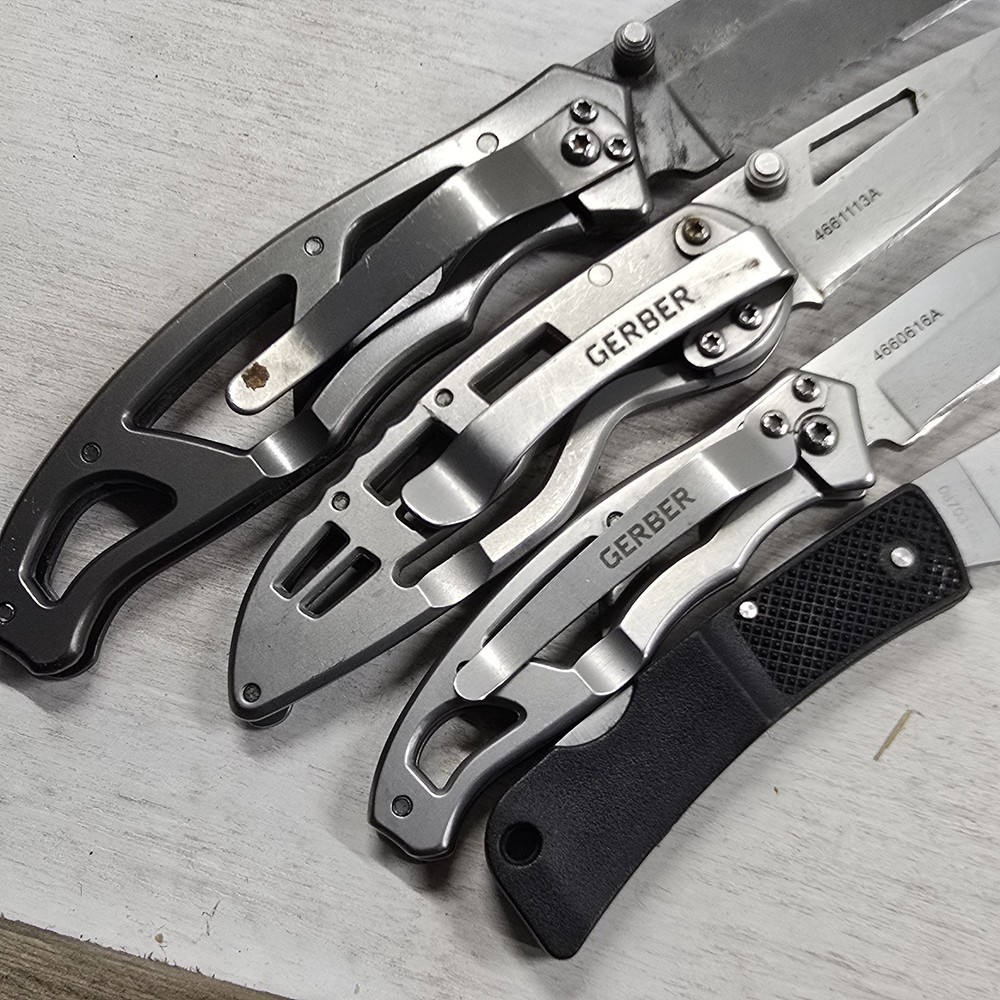 GERBER PARAFRAME POCKET KNIFE FRAMELOCK & RIPSTOP 1 & MINI PARAFRAME & LST 200