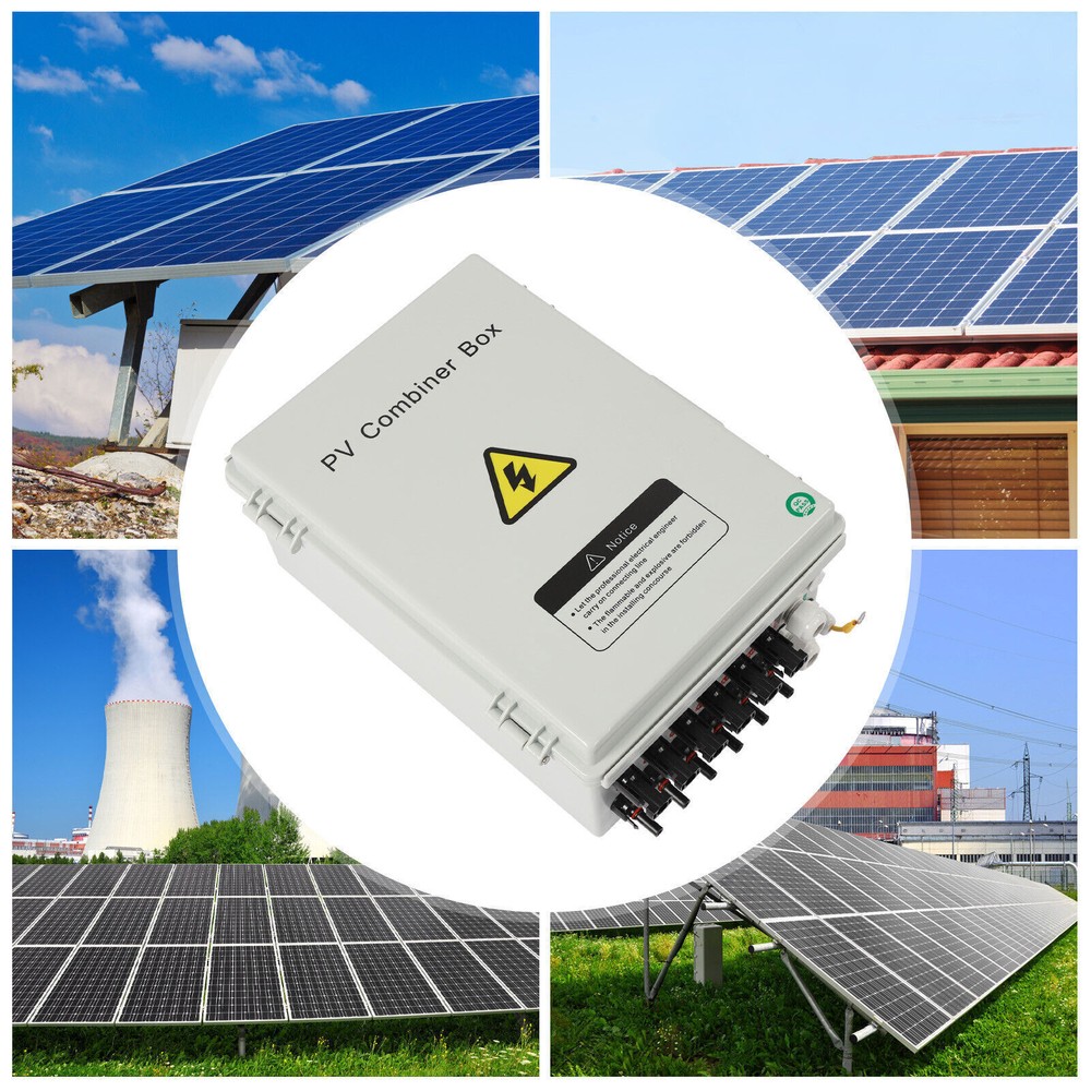 6 String Solar PV Combiner Box Circuit Breaker Junction Box For Solar System