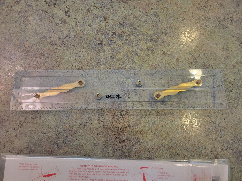WEEMS & PLATH Denmark #142 Protractor Scale Brass Hardware 15" with Sleeve