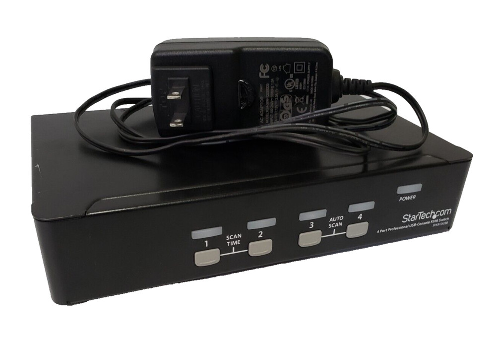 StarTech 4 Port 1U Rackmount USB KVM Switch with OSD - Rack-mountable