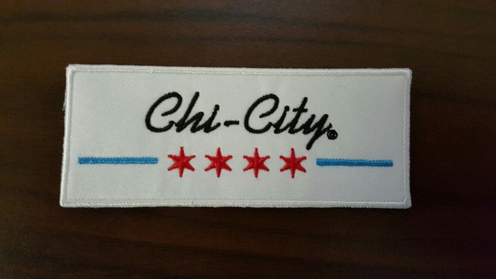 Chi-City Apparel Retro Chicago Flag Iron-On Patch