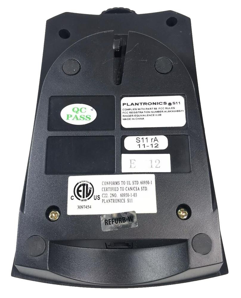 Plantronics S11 Telephone System Adapter Base | Black
