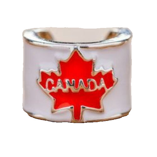 CharMED Stackable Personalize Stethoscope Bling Charm | Canada Maple Leaf