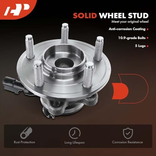 Front Wheel Bearing and Hub Assembly with ABS & 5-Lug Compatible with Jaguar