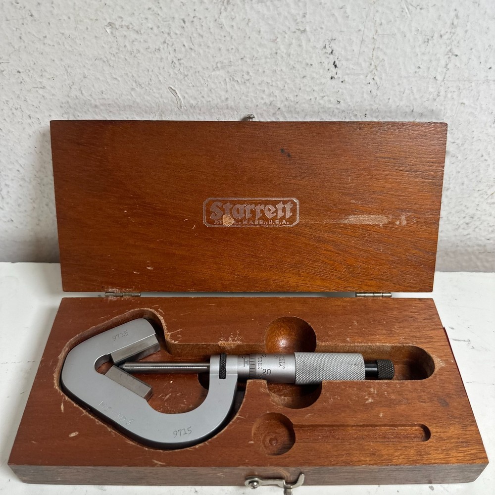 Starrett Silver Micrometer Handheld Portable Thread Pitch Screw Gauge Set