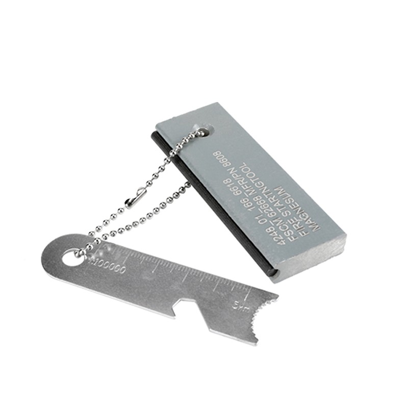 1PCS Permanent Flint Eternal Lighter With Multitool Keychain Bottle Opener Ruler