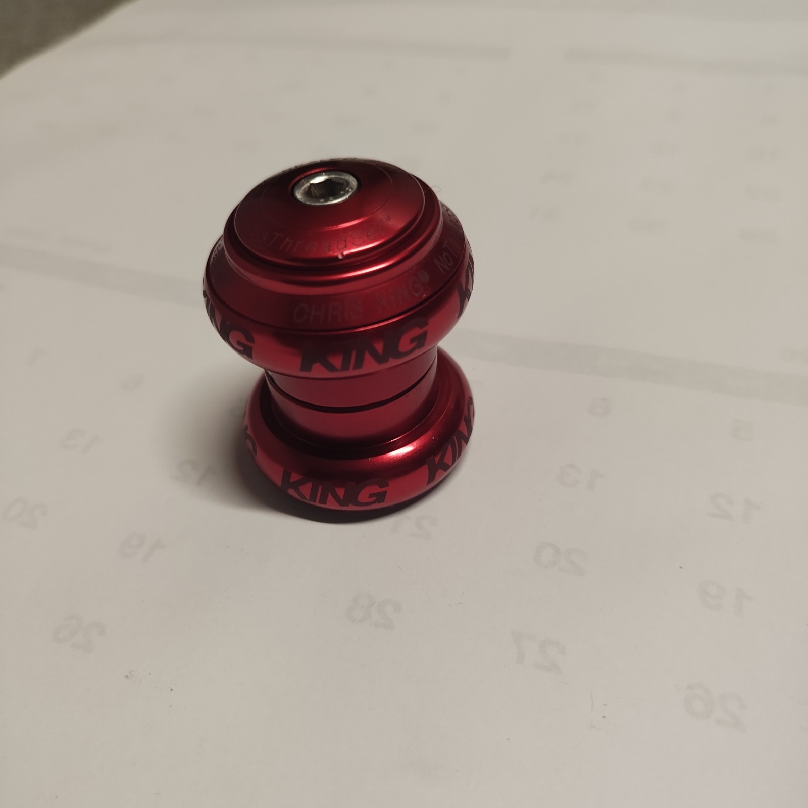 Chris King 1" Threadless Headset Red