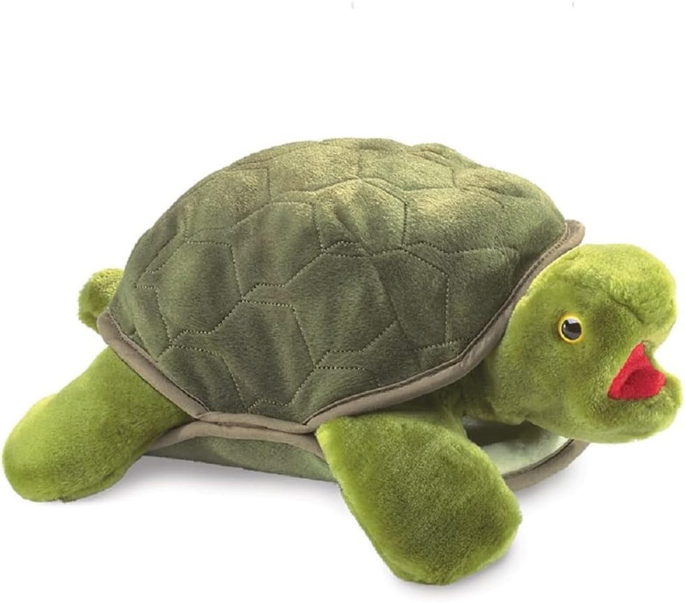 Turtle Plush Hand Puppet, 8"