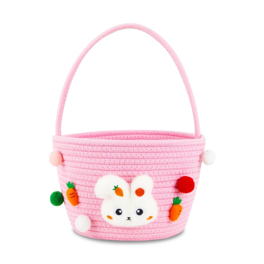 CCILAND Easter Basket for Kids, Empty Easter Egg Hunting Basket with Handle, ...