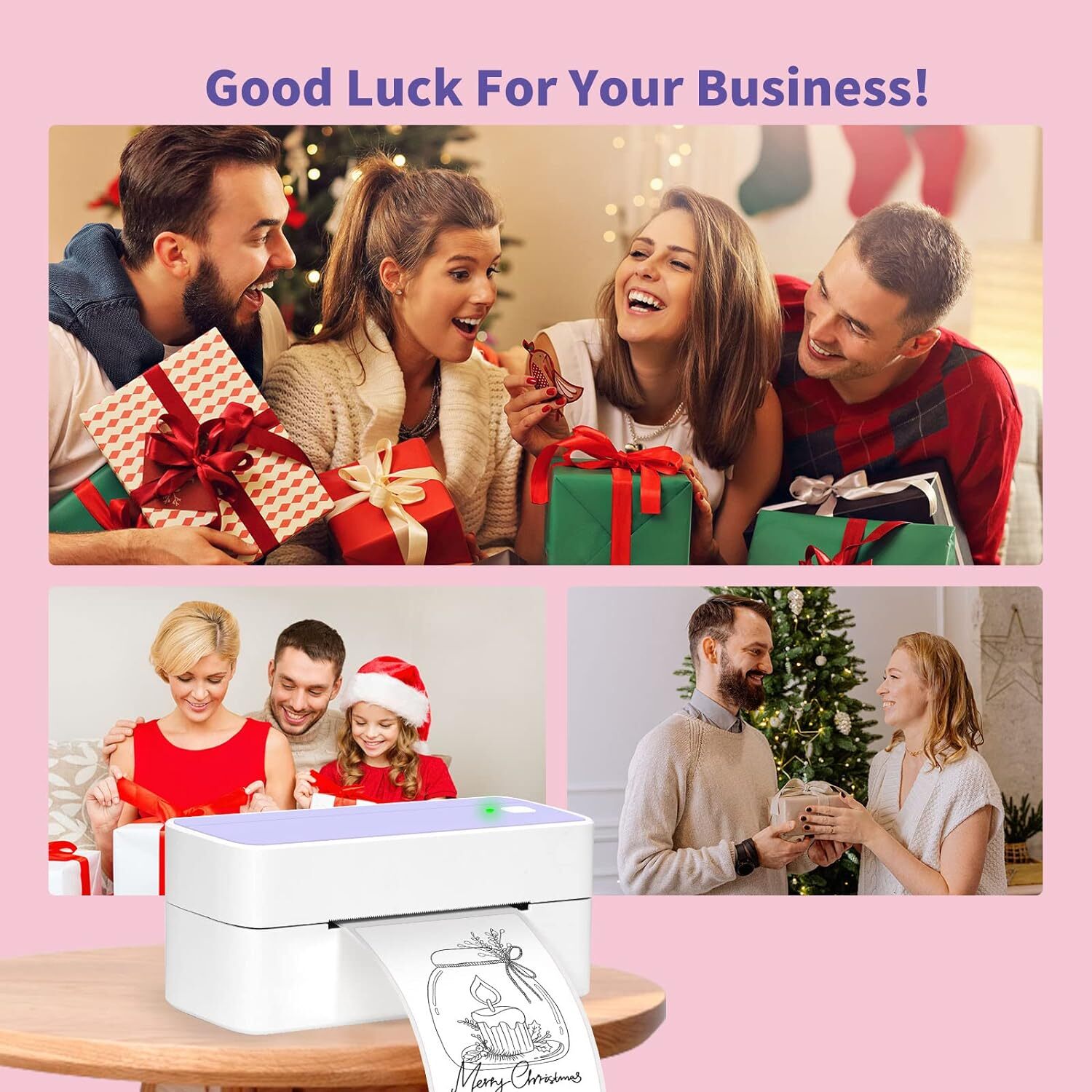 4x6 Bluetooth Thermal Shipping Label Printer for Small Business Package Mail Lot