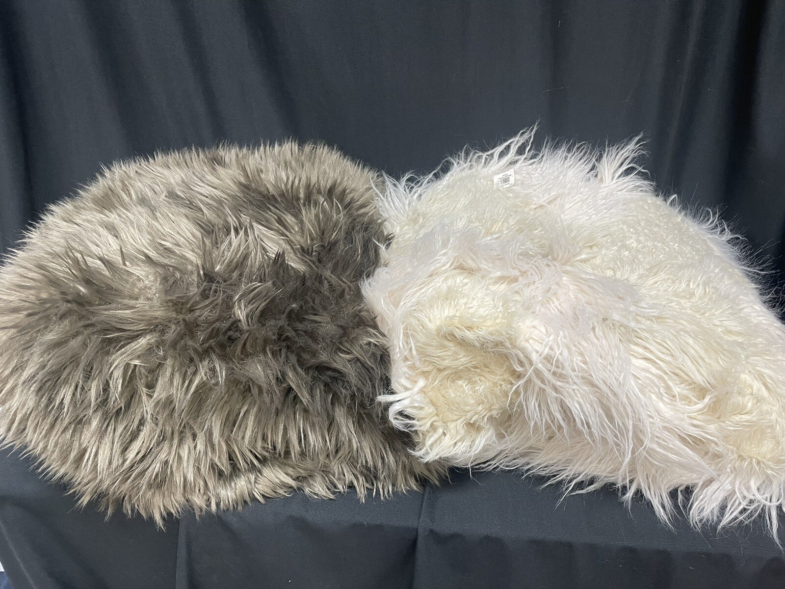 Pottery Barn Teen Mongolian mushroom brown Faux Fur Bean Bag Cover 41" large