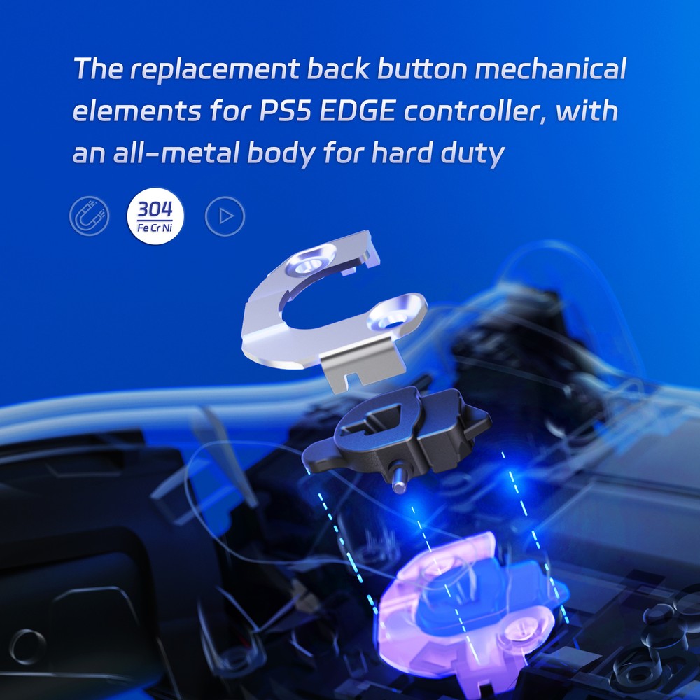 eXtremeRate Replacement Magnetic Module Kit for PS5 Edge Controller Back Paddles