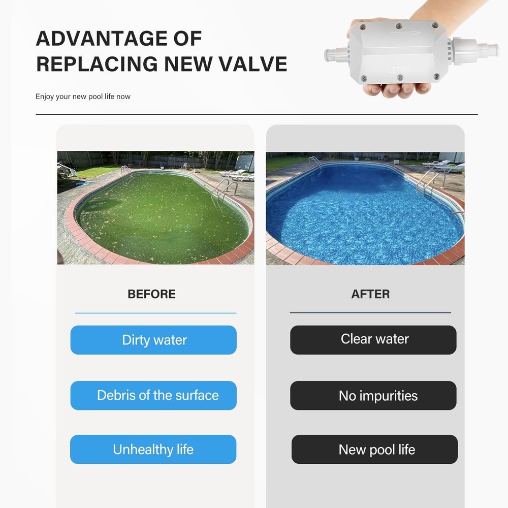 for Pentair E10 White Back-Up Valve, Automatic Pool Cleaner