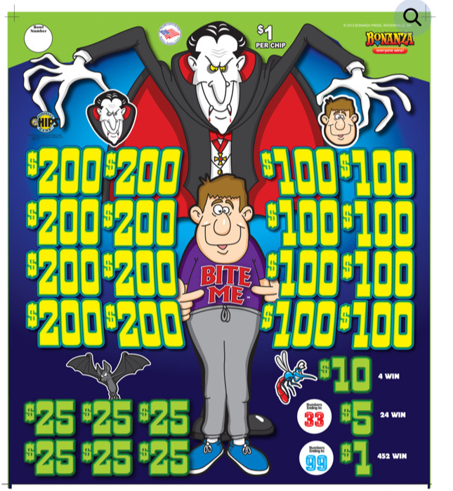 Pull Tickets - Chip Tickets - Bite Me 3,955 ct