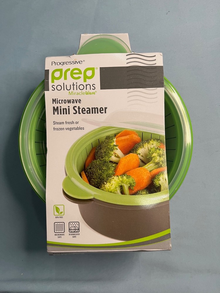 New PrepSolutions Miracle Ware Microwave Mini Steamer, Gray, BPA Free