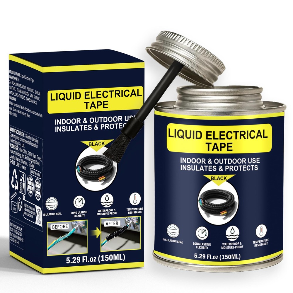 Liquid Electrical Tape Quick-Drying Insulating Glue for Wires & Cables 5.29oz