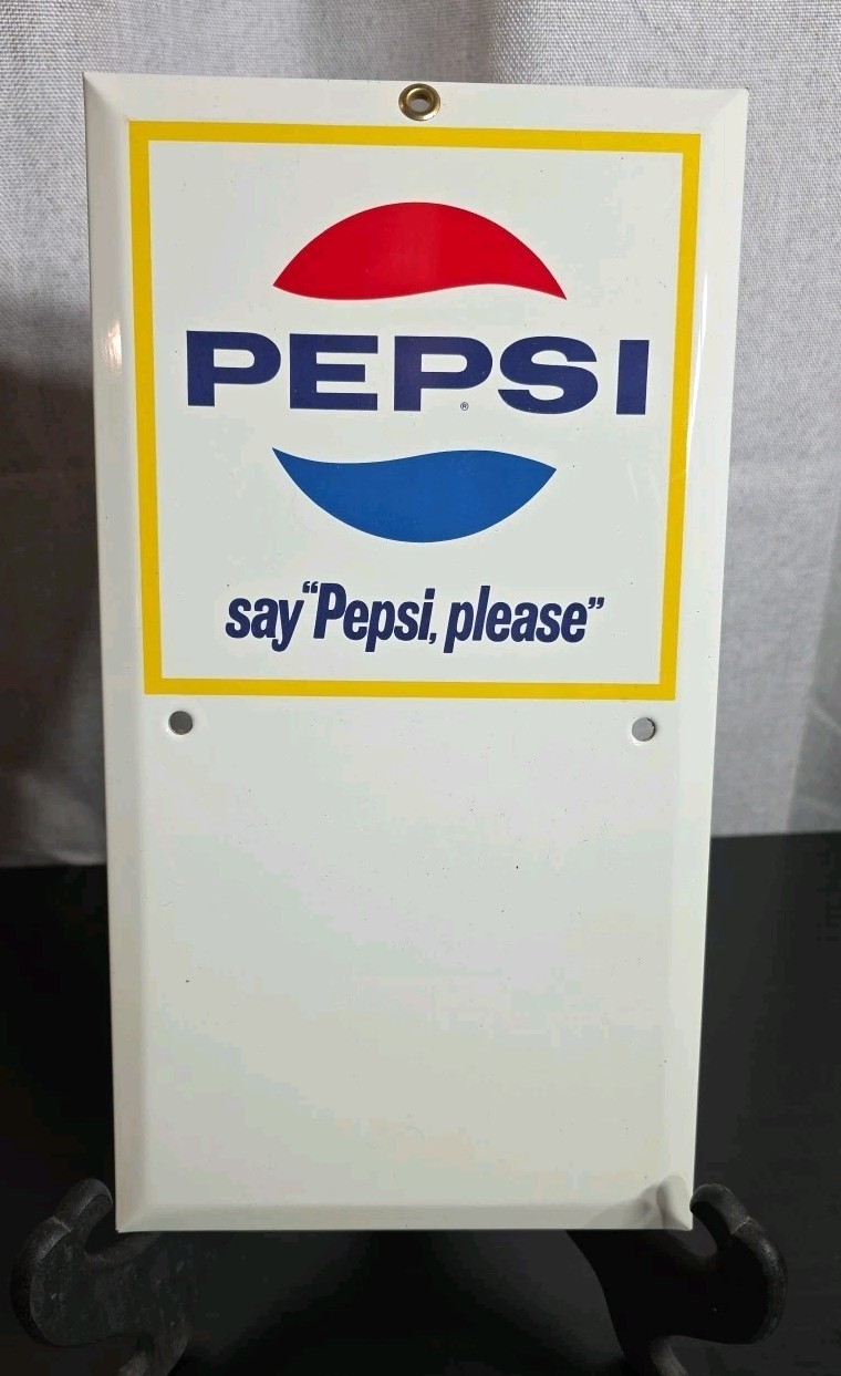 Vintage Original PEPSI CALENDAR ADVERTISING SIGN - Very Clean