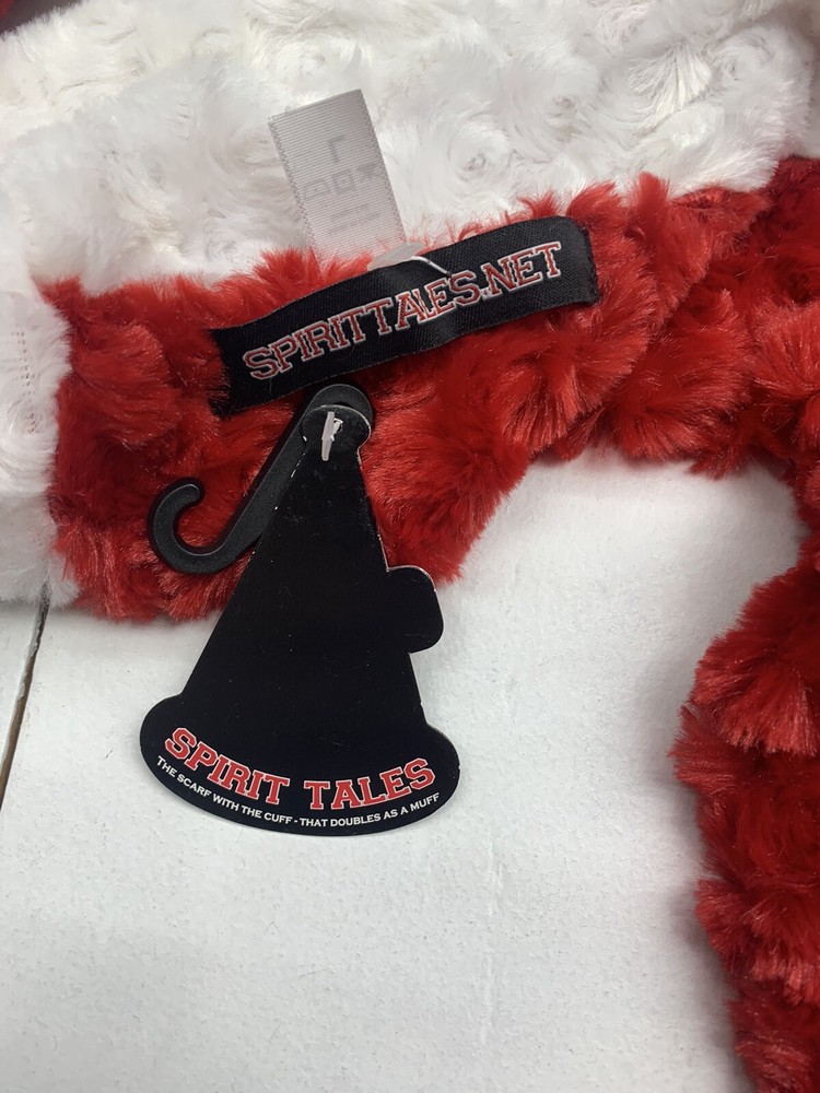 Spirittales Red White Infinity Scarf Size Large