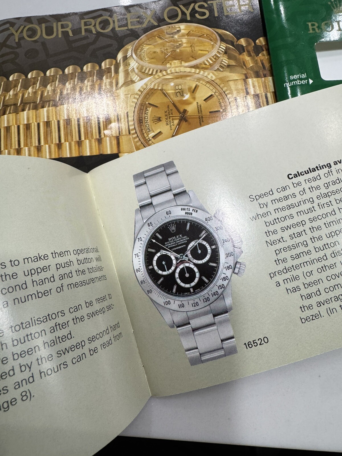 Authentic Rolex Daytona Booklet Manual 16528 16520 16523 16518 Year 1995 Clean