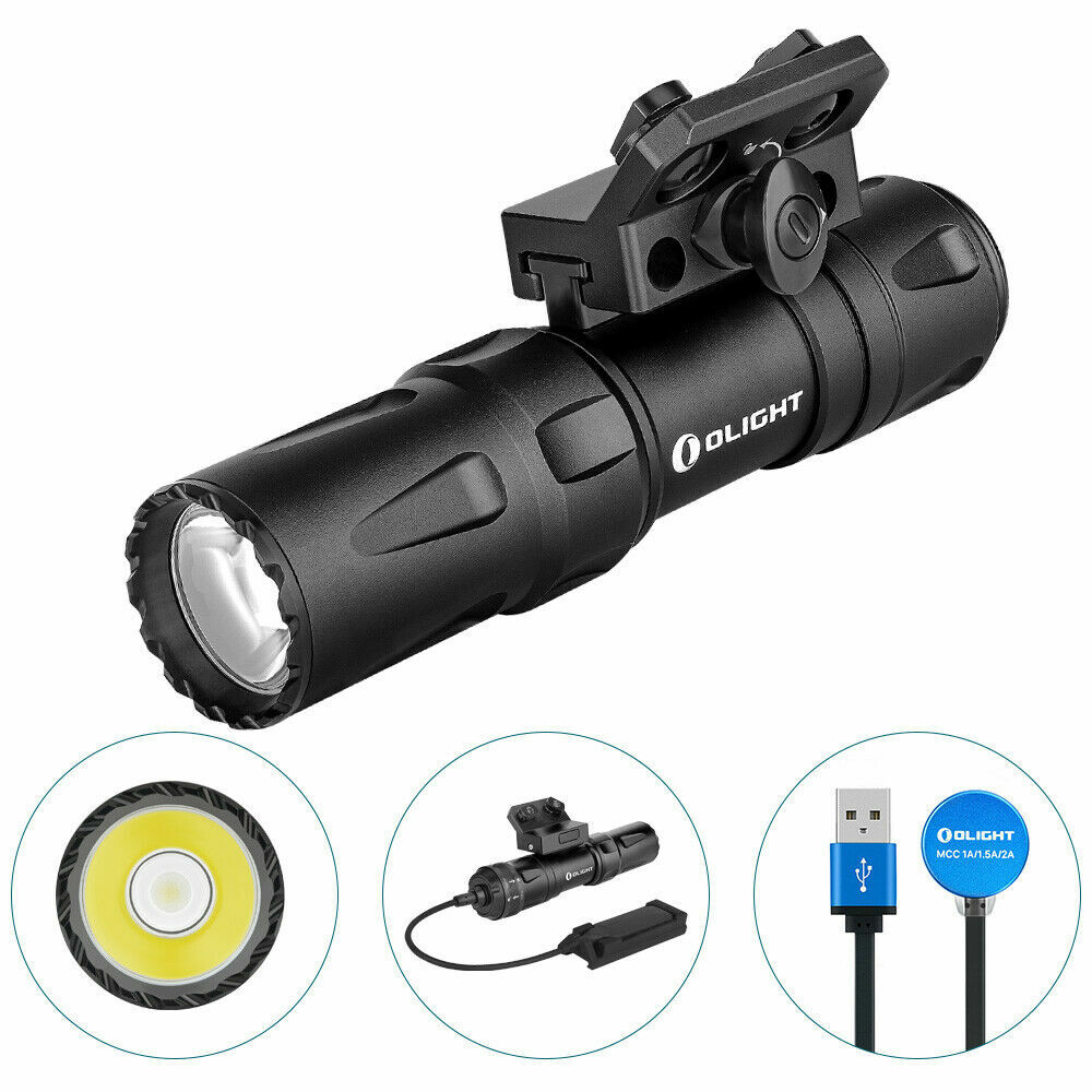 OLIGHT Odin Mini 1250 Lumen M-LOK Rail Mounted Tactical Light, Black& Desert Tan