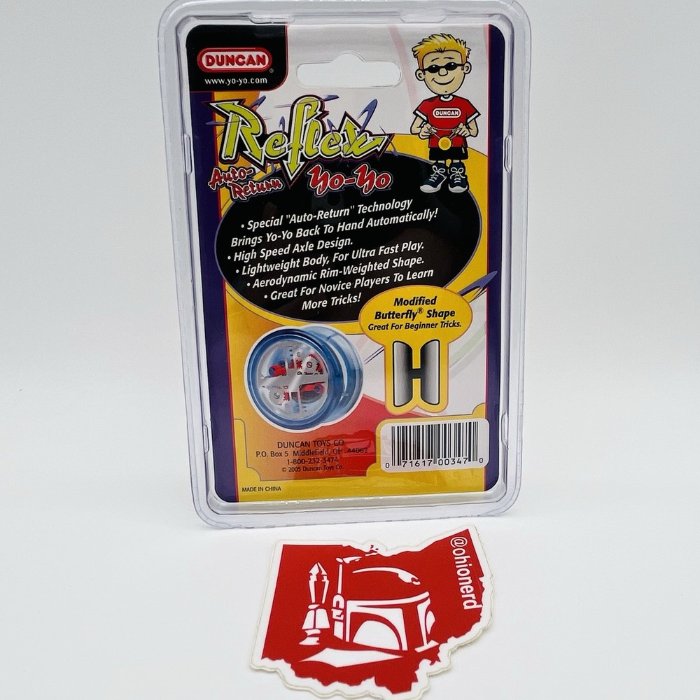 Duncan YoYo Reflex Auto Return Yo-Yo Beginner String Trick Yellow 3513AR New