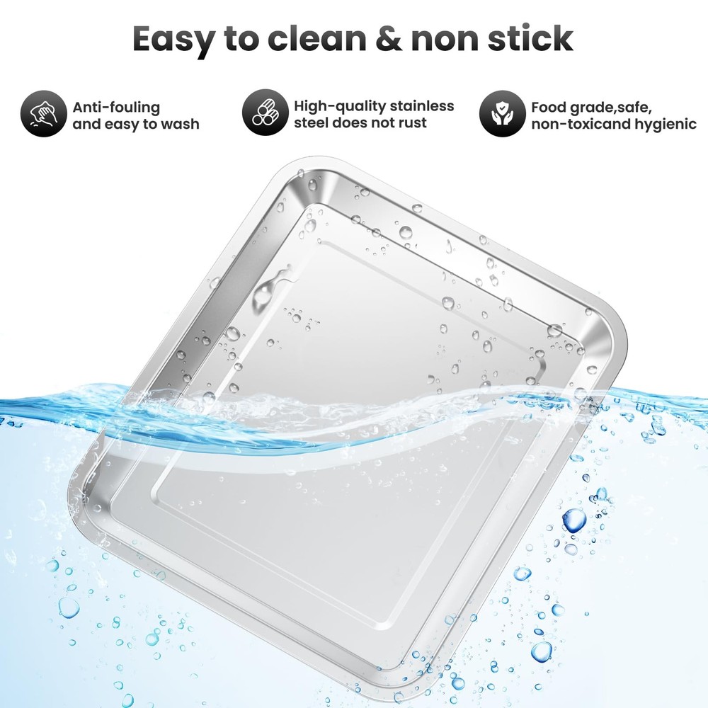 2-Pack Baking Sheet Set Stainless Steel, 2pack Sheet, Steel