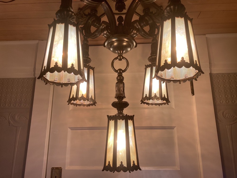 Exquisite Antique Light Fixture w/ Sconces