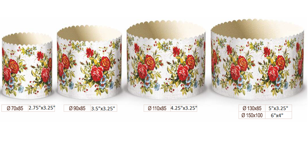 Set 6 Easter Bread Baking Paper Molds Forms Paska Panettone Cake Flowers Kvity