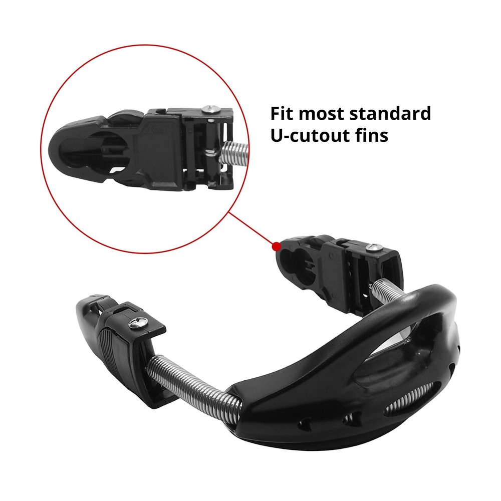 SAEKODIVE Fin Spring Straps with Quick Release Buckles for X-Large, Black