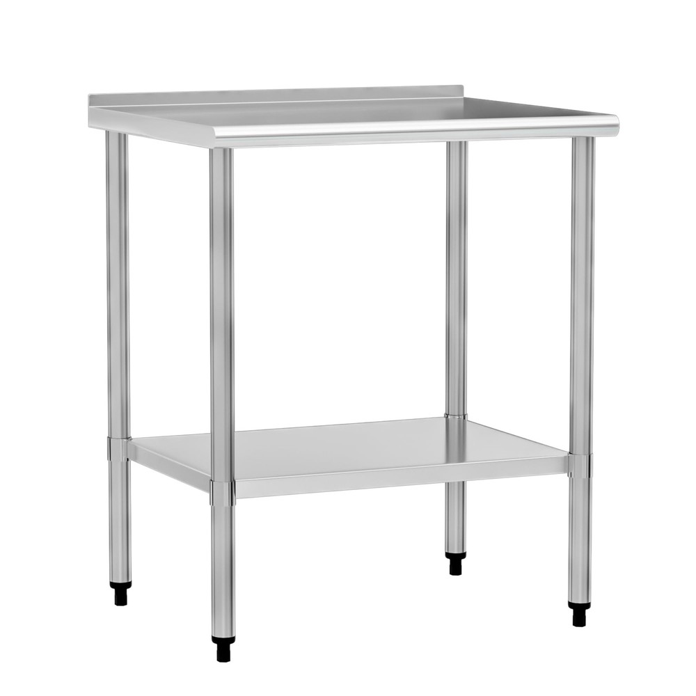 Stainless Steel Work Table 24x30 Inch with Adjustable Undershelf & Backsplash...