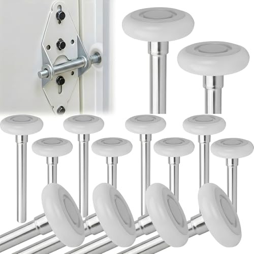 Set Spark 10-Pack 7" Stem 2" Nylon Garage Door Rollers, Ultra Quiet & Durable