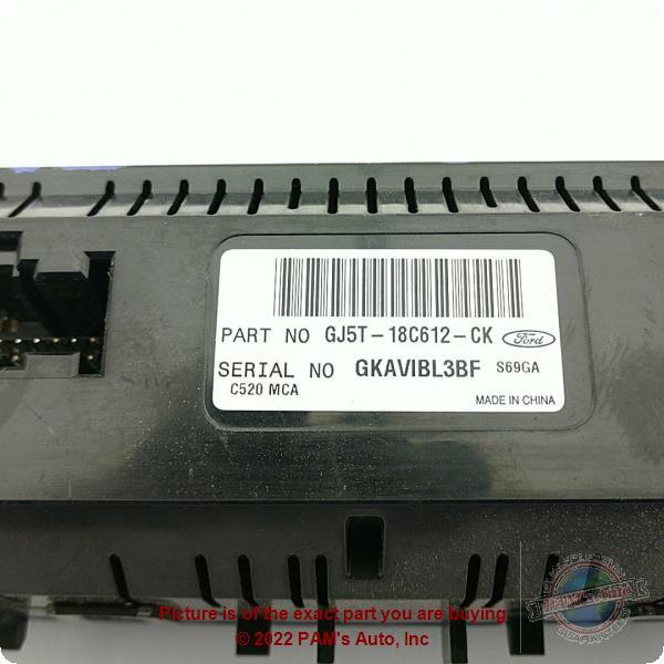 Used A/C Selector Switch fits: 2019 Ford Escape front automatic temperature cont