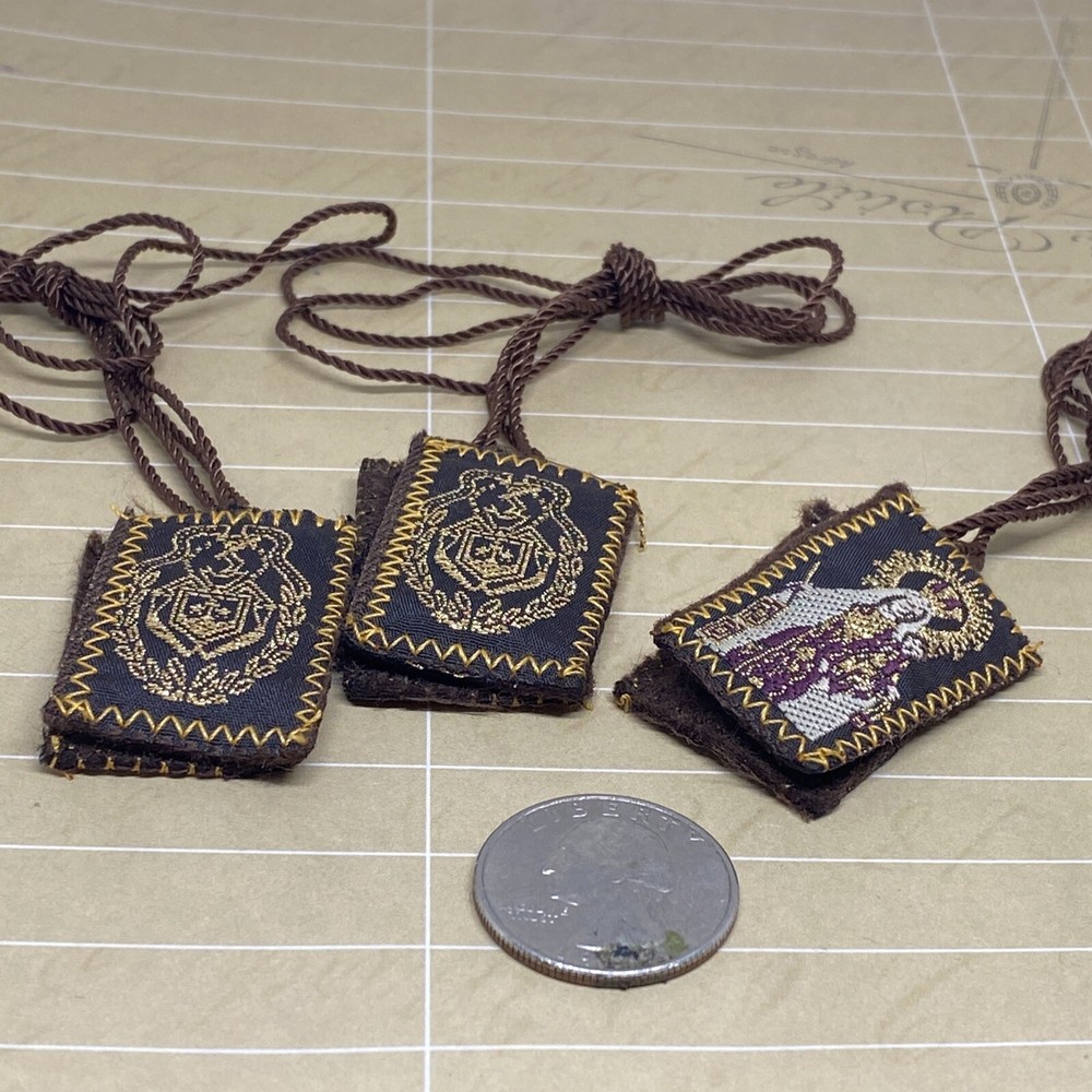 Escapulario Virgen Del Carmen / Scapular Mount Carmel  2 pc