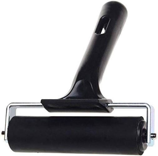 Compact 4-inch Rubber Brayer - Perfect for Printmaking and Craft Projects