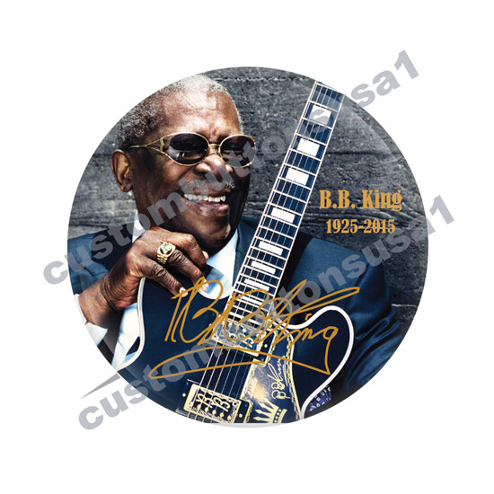 BB KING BUTTON - PINBACK - BLUES GUITAR PLAYER - LUCILLE - B.B. KING