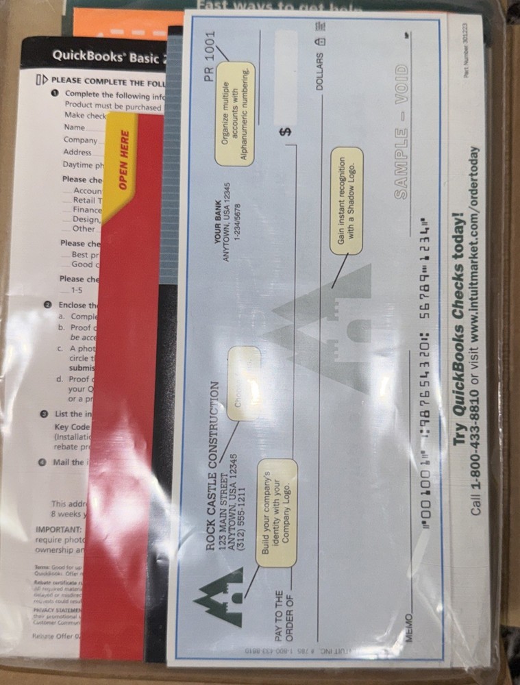 Intuit QuickBooks Basic Edition 2003 - Includes Box, Book, Disc, & Code