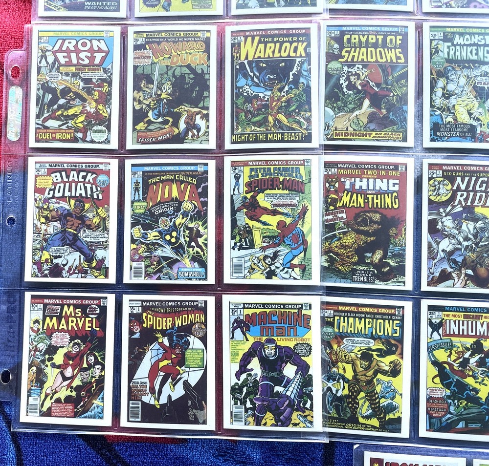 1984 Marvel Superheroes First Issue Covers Trading Card complete Set