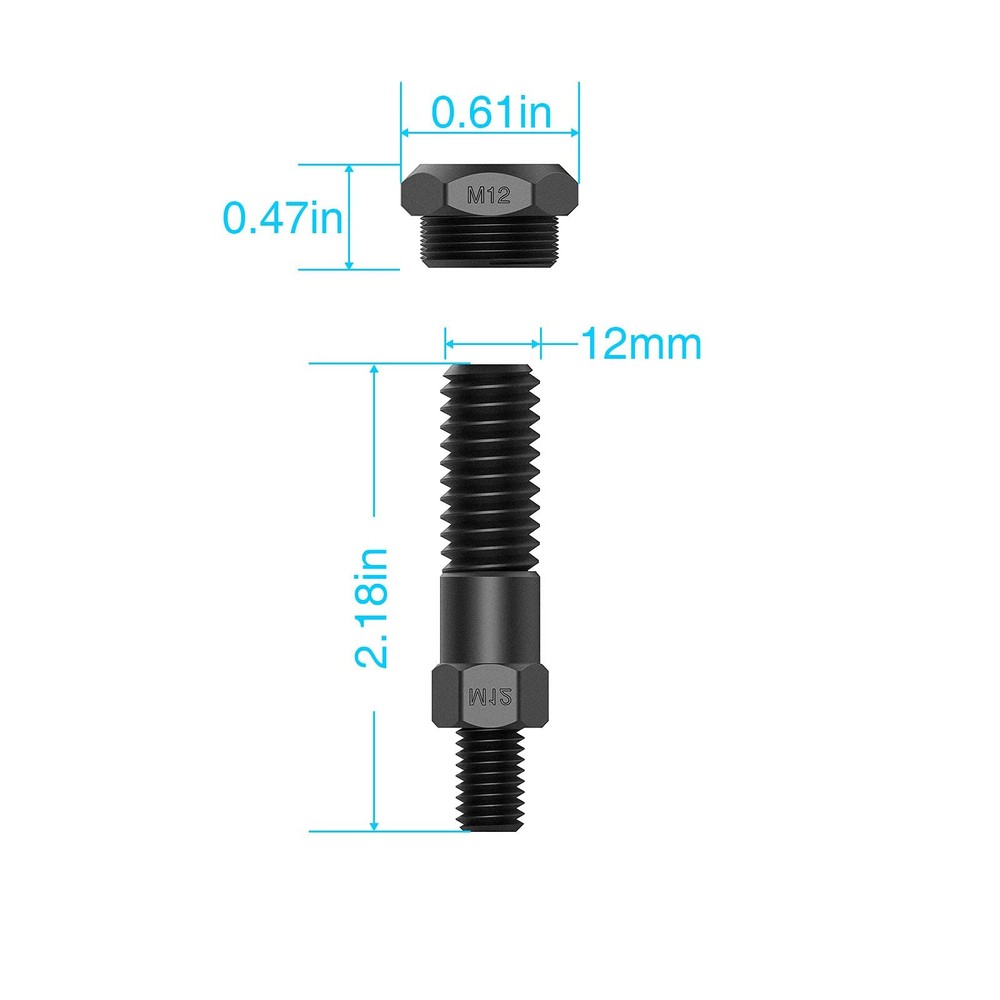 AKKTOL Replacement Mandrel for Rivet Nut Tool Rivnut Tool, M12, M12