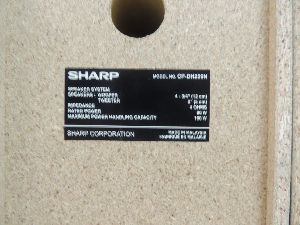 Sharp XL-DH259N Compact Micro Component Stereo System Remote USB CD Ipod