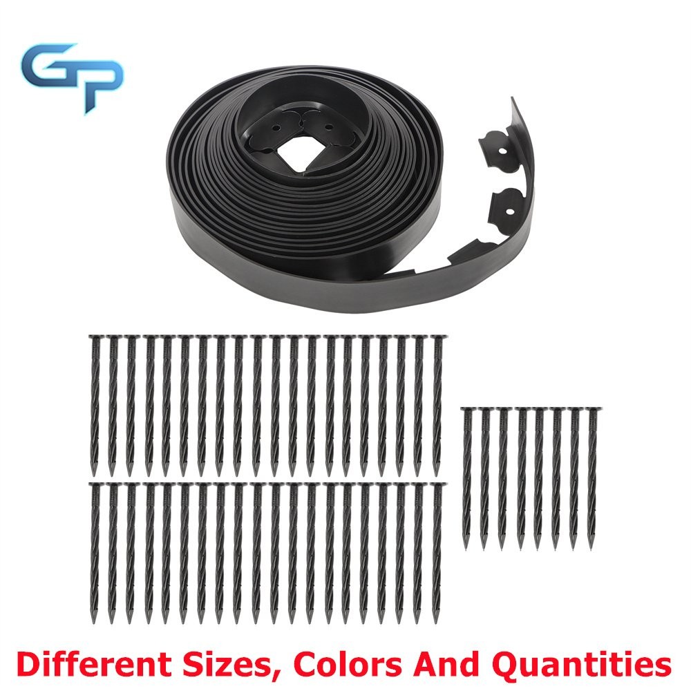 No Dig Garden Border Lawn Edging Roll Kit For Garden Brown & Black Landscape