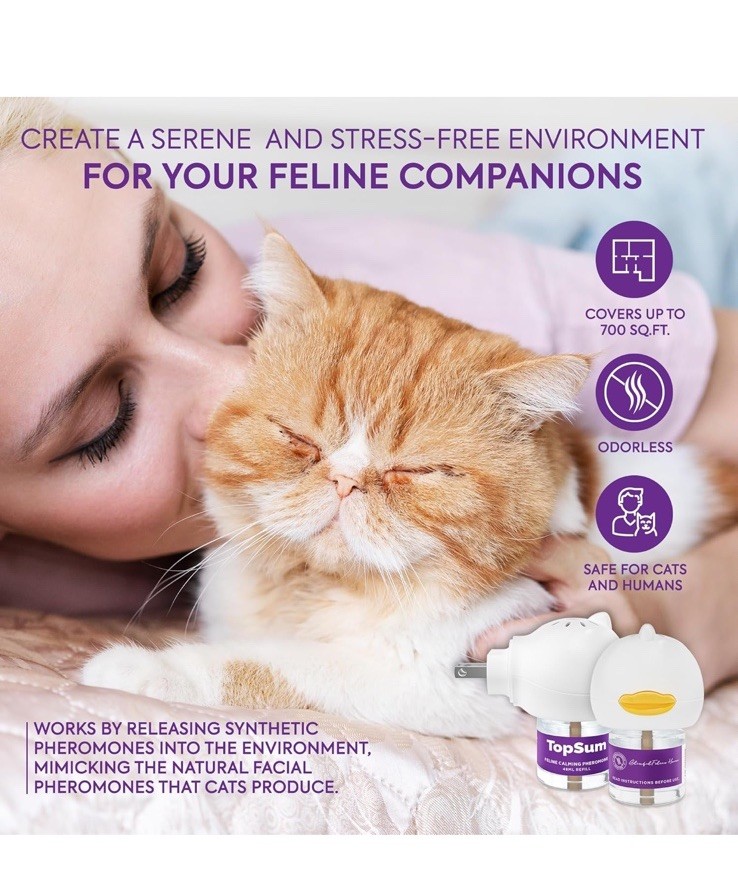 Cat Pheromones Calming Diffuser Refill 4 Pack Multicat Pheromone Diffusers Refil