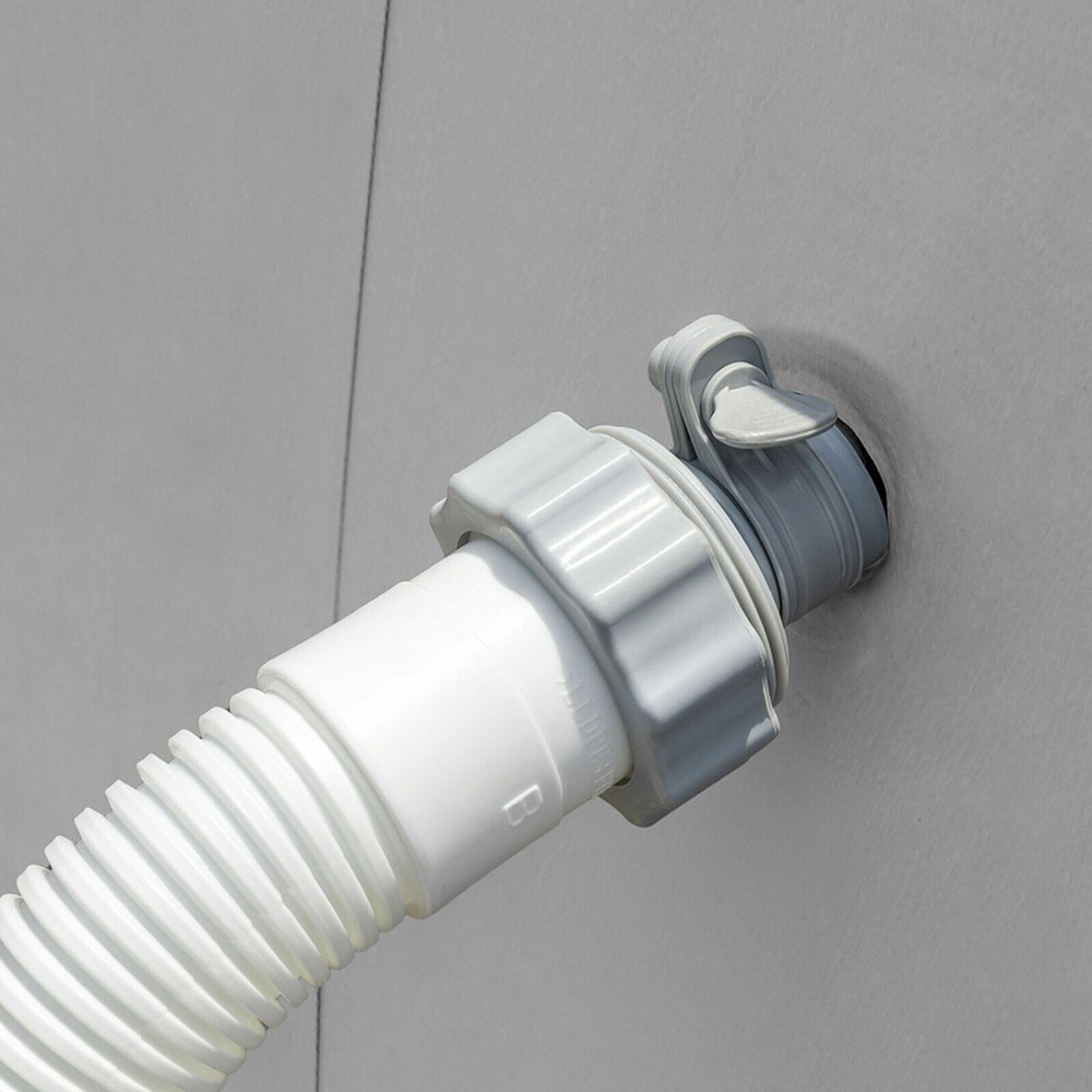 Intex 29061E Type B Intex Pool Clamp on Fittings Converter Pool Accessory, Gray