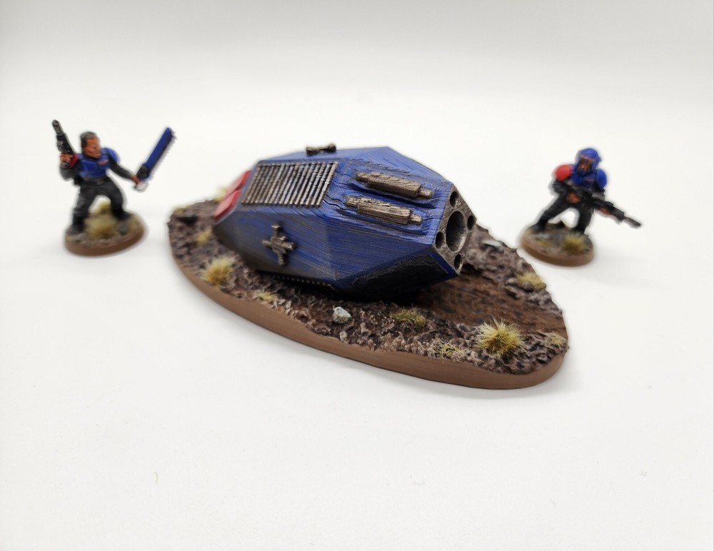 3D Printed Battlefield Terrain/ Wargame Crashed Escape Pod Objective Marker 1.