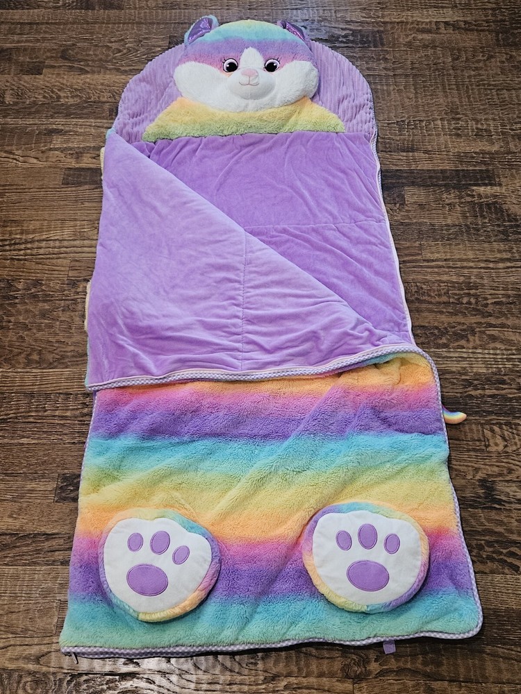 Plush Rainbow Bear Sleeping Bag