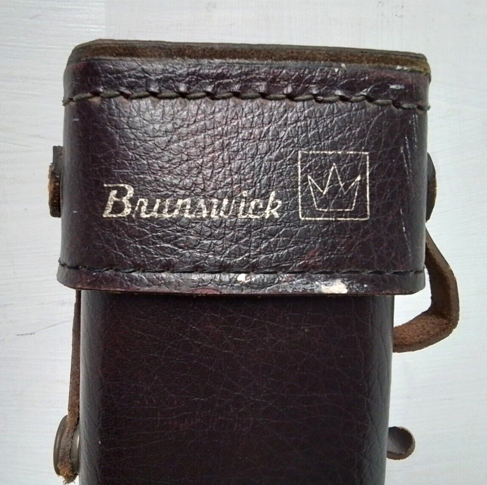 Vintage Brunswick Leather Pool Cue Hard Case