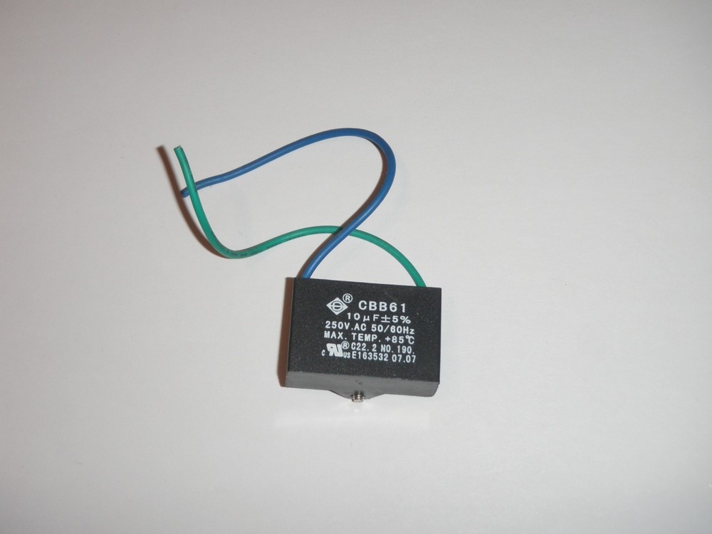Run Capacitor for Breadman Bread Maker Model TR2500BC (Fits 3-Rivet Pan Version)