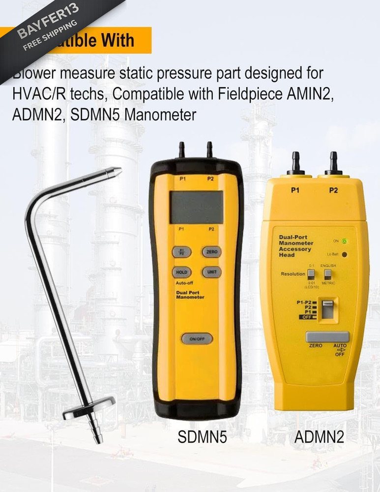 ZIBOO ASP2 Static Pressure Probes (Two-Pack)