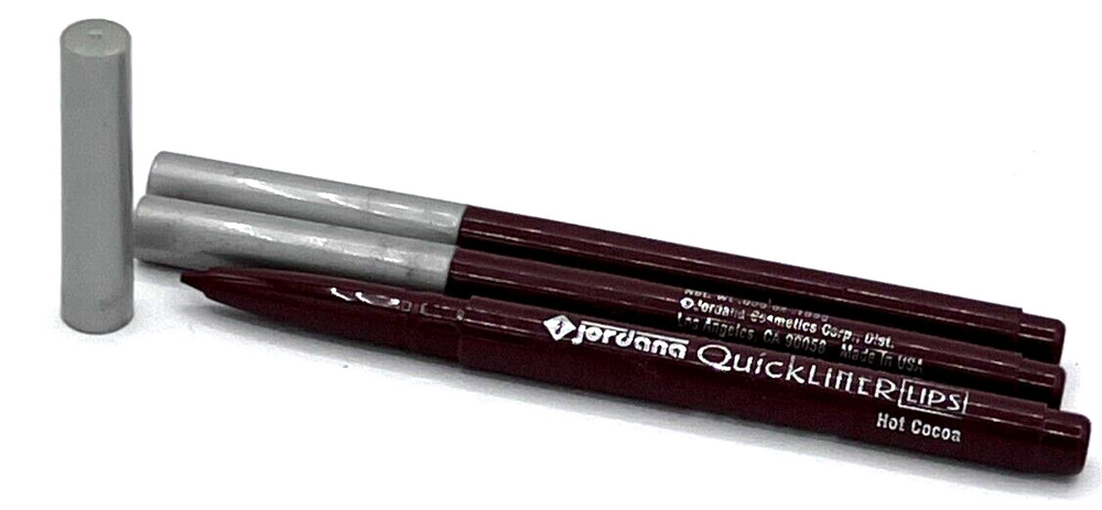 JORDANA QUICK LINER HOT COCOA  3 RETRACTABLE  LIPLINERS NO SHARPENER NEED