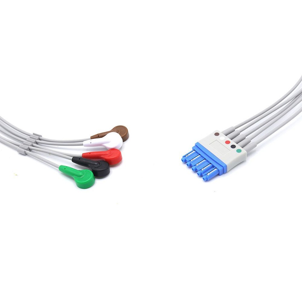 Philips M1644A ECG Compatible Leadwire 5 Leads - Snap